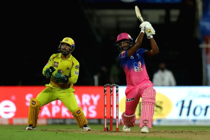 Sanju Samson of Rajasthan Royals bats during match 4 of season 13 of the Dream 11 Indian Premier League (IPL) between Rajasthan Royals and Chennai Super Kings held at the Sharjah Cricket Stadium, Sharjah in the United Arab Emirates on the . Image Source: IANS News
